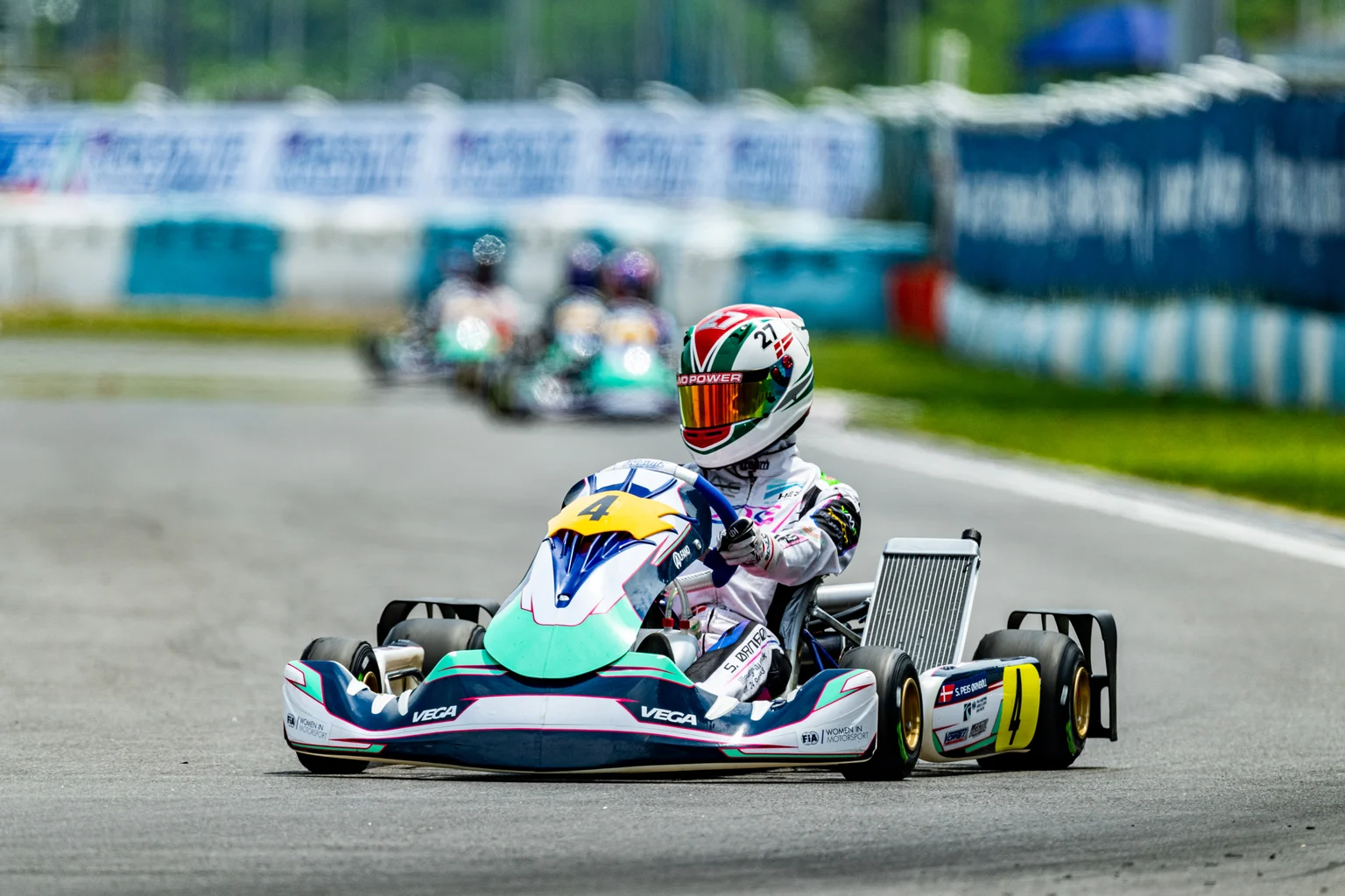 Senior karts racing at the Circuit of Macao – Coloane during the 2026 event